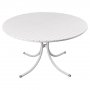 Rund uteserveringsgruppe Holmsund bord �130 cm hvit