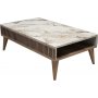 Milan salongbord 105 x 60 cm - Valnøtt/hvit marmorlook Milan salongbord 105 x 60 cm - Valnøtt/hvit marmorlook