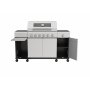 Gassgrill med sidebrenner og oppbevaringsskap - 6 brennere - rustfritt st�l