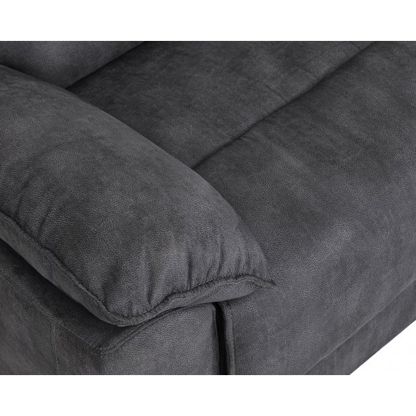 2-seters lenestolsofa ekstra bred i gr�tt - 197 cm