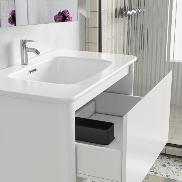 Baderomsmøbel Genava 80 cm - Hvit Baderomsmøbel Genava 80 cm - Hvit