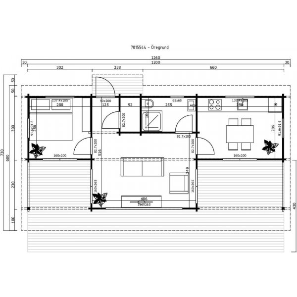 Fritidshus Gina 92 - 63,6 m² Fritidshus Gina 92 - 63,6 m²