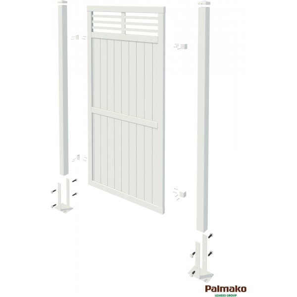 Veggskjermer Nora serien - Gr� trykkimpregnert