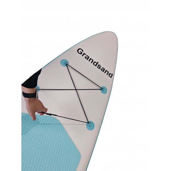SUP-padlebrett 320 cm bl�/gul | Oppbl�sbart stand-up-padlebrett med tilbeh�r