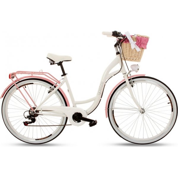 Damesykkel Goetze Mood - Hvit / Rosa