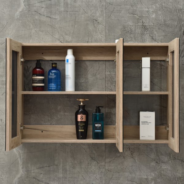 Baderomsmøbler Melina - Lys treimitasjon + 2.00 x Baderomskrok Baderomsmøbler Melina - Lys treimitasjon + 2.00 x Baderomskrok