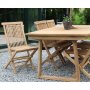 Salt uteservering spisebord 180x100 cm med 6 Edenryd spisestoler - Teak