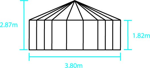 Drivhus Atrium Grnn - 9 m
