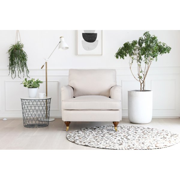 Lenestol i beige stoff - Howard Watford Deluxe