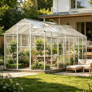 Drivhus Harmony Gardeney 8,7 m² frittstående aluminiums-polykarbonat Drivhus Harmony Gardeney 8,7 m² frittstående aluminiums-polykarbonat