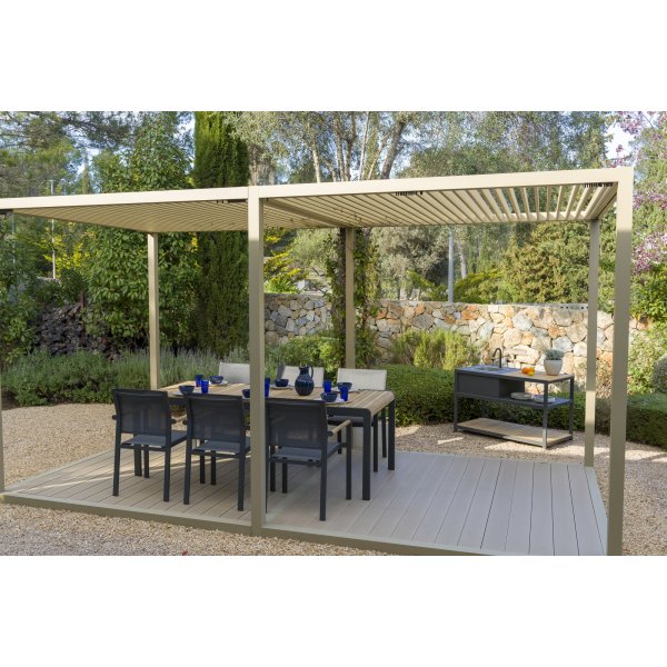 Utend�rs spisegruppe 6 stoler teak aluminium - Lifestyle Garden