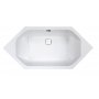 Hexagon badekar for innbygging - Space Line - dybde 48 cm