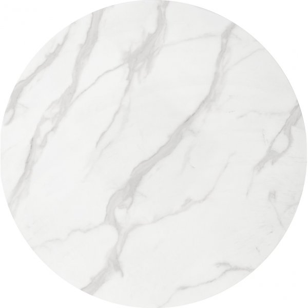 Spisebord rundt �90 cm - Marmorert glass/gull