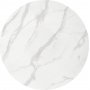 Spisebord rundt �90 cm - Marmorert glass/gull