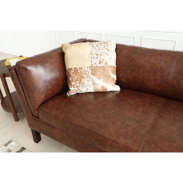 Sofa 3-seter brun vintage PU 198 cm - Heritage Sofa 3-seter brun vintage PU 198 cm - Heritage