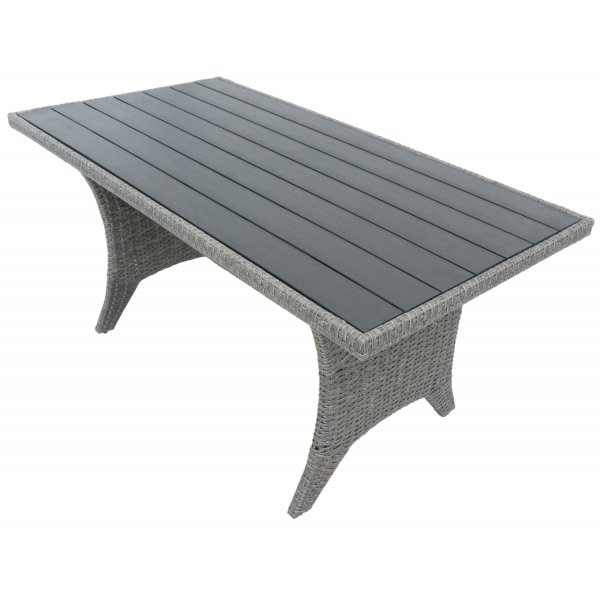 Tor utendørs sofasett med rotting spisebord - Grå syntetisk rotting Tor utendørs sofasett med rotting spisebord - Grå syntetisk rotting