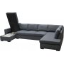U-sofa Solna vendbar - 367 cm - mørk grå U-sofa Solna vendbar - 367 cm - mørk grå