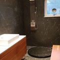 Kundebilde Elektra dusjpanel i rustfritt stål - med sidedusj