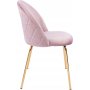 Rosa stol med gullbein - Plaza