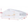 Partytelt i PVC - 8 x 32 m