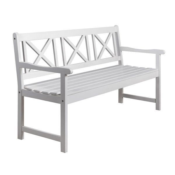 Hagebenk Hvit - Bohus + Tekstilimpregnering for utemøbler Hagebenk Hvit - Bohus + Tekstilimpregnering for utemøbler
