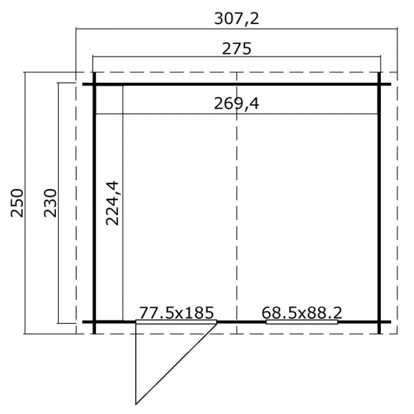 Oppbevaringsbod Abel B - 6,3 m�