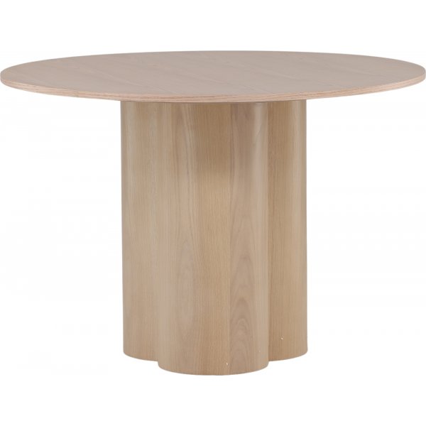 Spisebord rundt 110 cm hvitvasket - Olivia Spisebord rundt 110 cm hvitvasket - Olivia