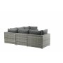 Loungegruppe gr� hj�rnesofa i kunstrotting - Amazon