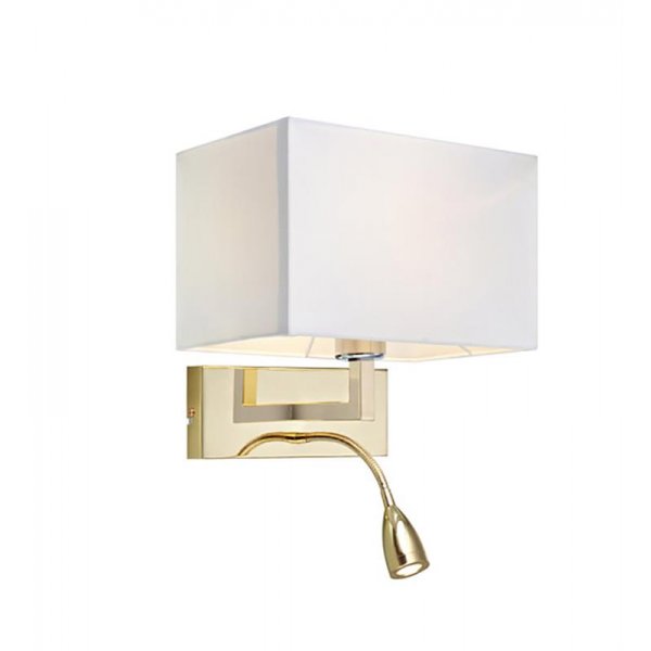 Savoy Vegglampe - Messing/Hvit Savoy Vegglampe - Messing/Hvit