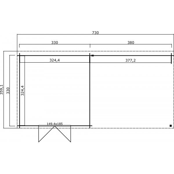 Attefallhus Nikolajs - 25,5 m�
