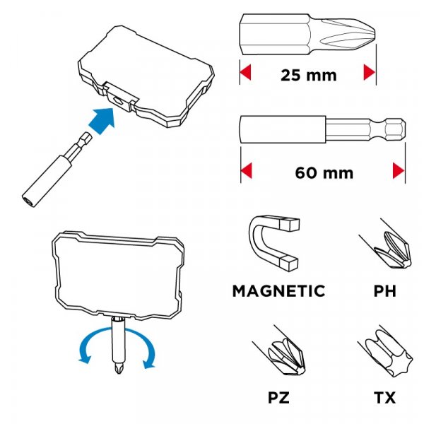 Sett med bits, 10 deler Sett med bits, 10 deler