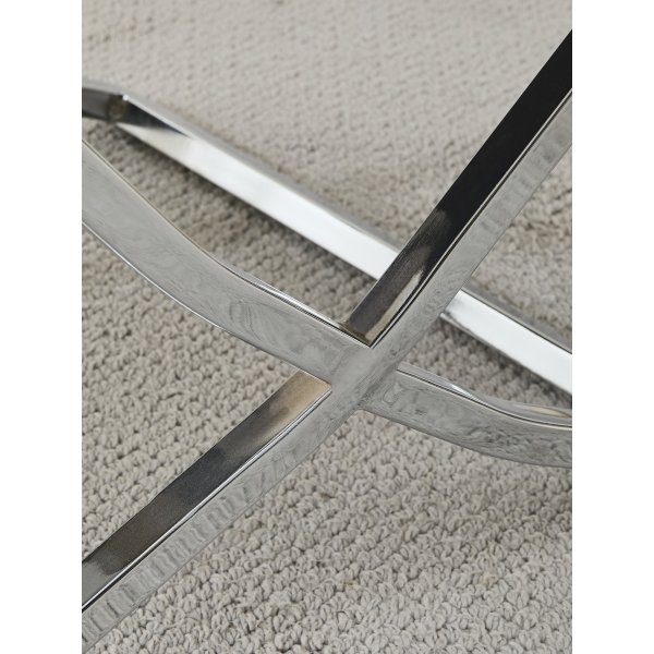 Stol med kromben - beige fl�yel - Luksus