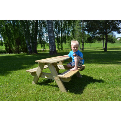 Piknikbord Lisbet for barn - Hvitlakkert