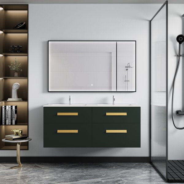 Baderomsmbler Lima - Sort & Messing + Toalettpapirholder