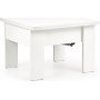 Serafin justerbart salongbord 80-160 x 80 cm - Hvit