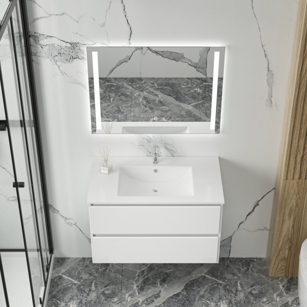 Baderomsmbler Florence 80 cm - Hvit