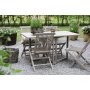 Spisegruppe Salt gr teak: Klaffbord inkl. 4 stk. Salt stoler i gr teak