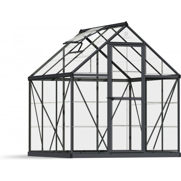 Canopia Harmony Polycarbonate Drivhus 3,4 m² - Mørk grått/klart glass Canopia Harmony Polycarbonate Drivhus 3,4 m² - Mørk grått/klart glass