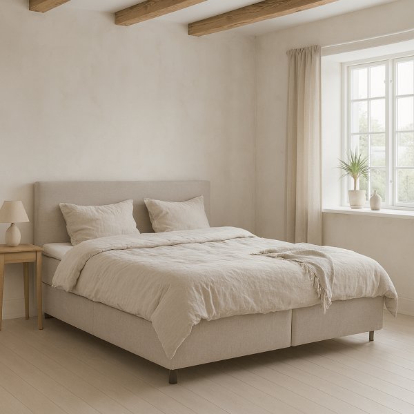 Seng med oppbevaring 180 cm - Beige Seng med oppbevaring 180 cm - Beige