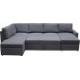 U-formet sovesofa Dream med oppbevaring - 299 cm - m�rkegr�