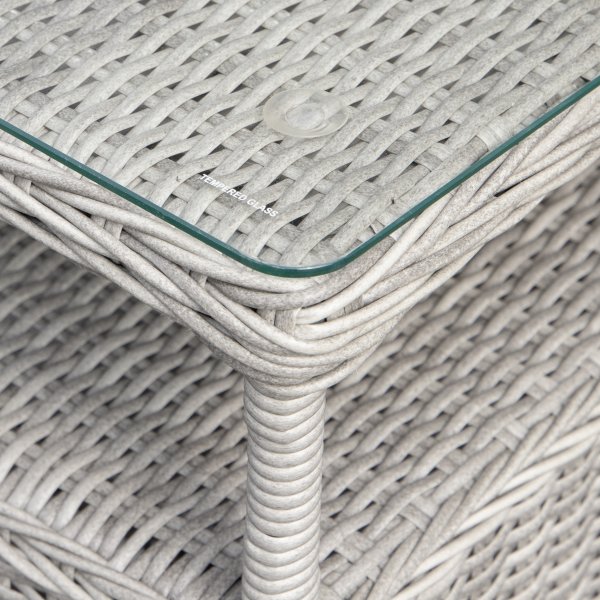 Haymond utemøbelsett (2 nedfellbare lenestoler, 1 bord) - Grå kunstrotting Haymond utemøbelsett (2 nedfellbare lenestoler, 1 bord) - Grå kunstrotting