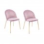 Rosa stol med gullbein - Plaza