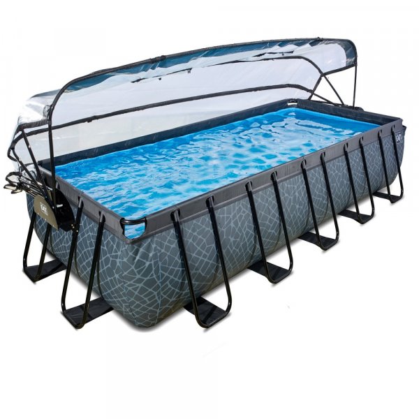 Basseng 5,4x2,5 m Premium + Tak & varmepumpe