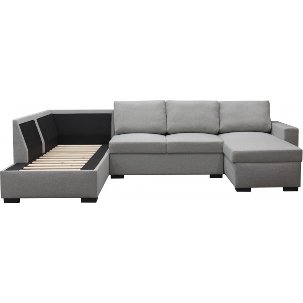 U-sofa Solna med oppbevaring - 309 cm - lys grå U-sofa Solna med oppbevaring - 309 cm - lys grå