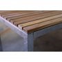 Alva spisegruppebord inkl. 6 stoler - Teak / Galvanisert stl