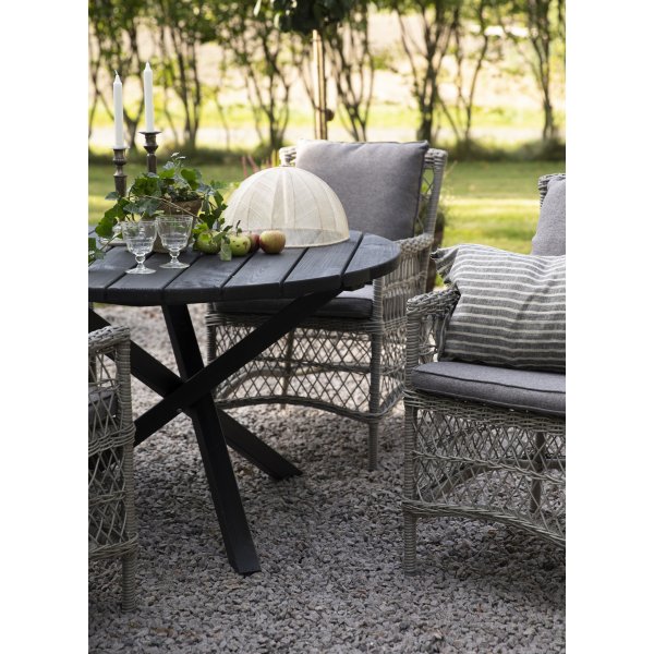 Utebord Scottsdale Ø112 cm - svartglasert furu Utebord Scottsdale Ø112 cm - svartglasert furu