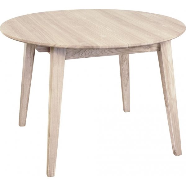 Spisebord Genova uttrekkbart �110-160x110 cm hvitvasket eik