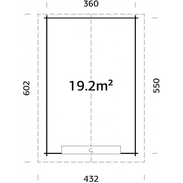 Garasje Tomas med takport - 19,2 m�
