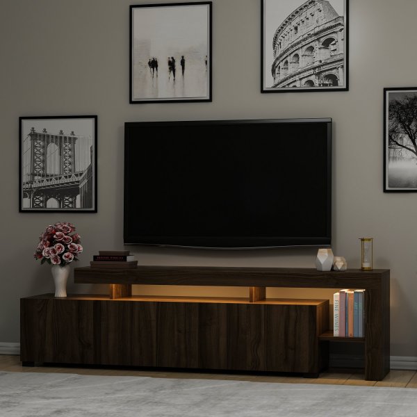 TV-stativ Beliz 192 cm - Valnøtt TV-stativ Beliz 192 cm - Valnøtt