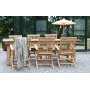 Salt uteservering spisebord 240x100 cm med 6 lenestoler - Teak